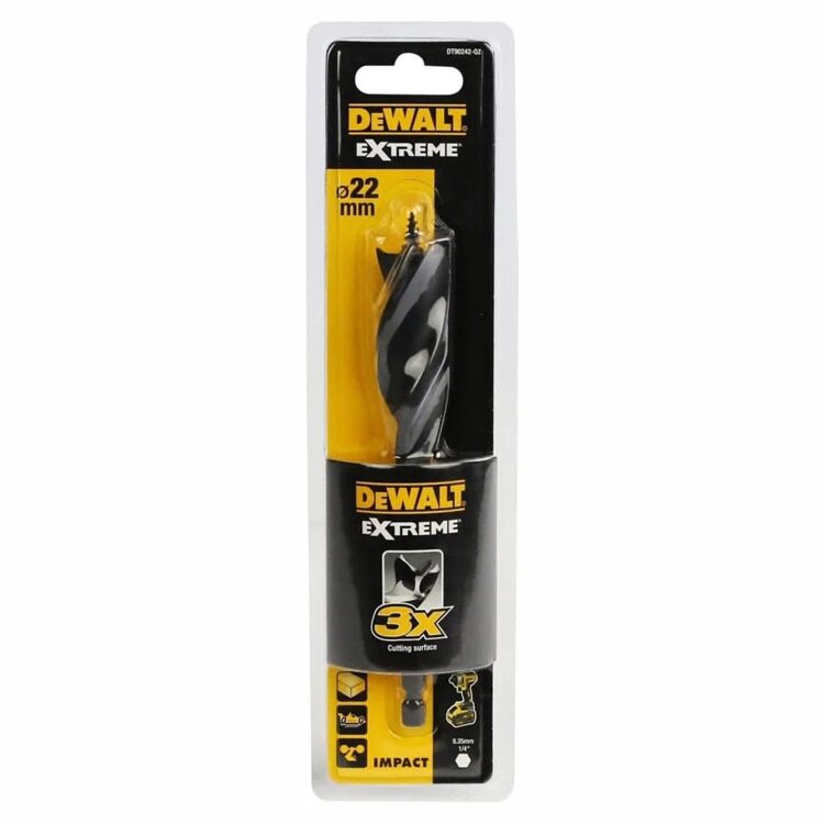 Сверло по дереву DeWALT "EXTREME IMPACT" 22x152мм DT90242-QZ