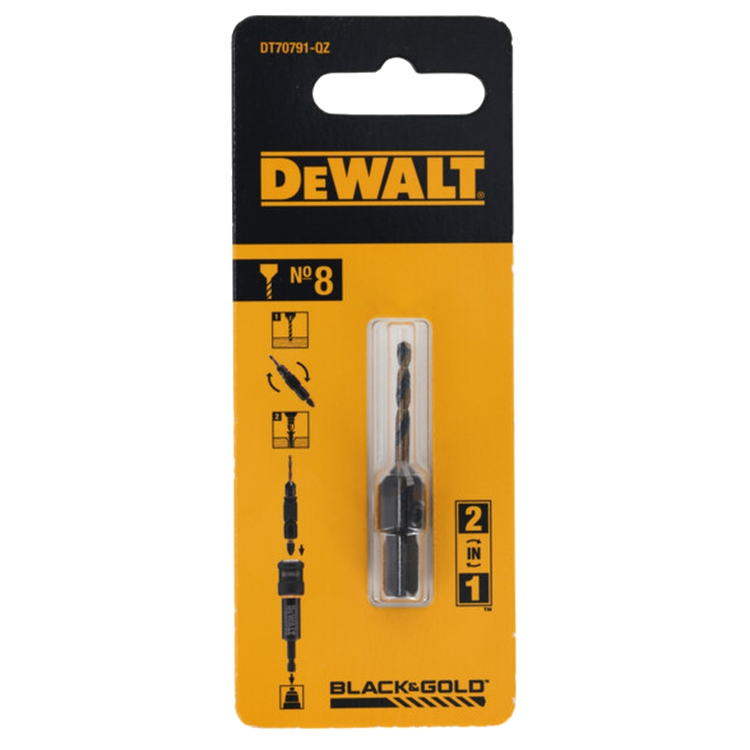 Пилотное сверло с зенкером, для шурупов толщиной 4 мм, DeWALT Flip&Drive DT70791-QZ