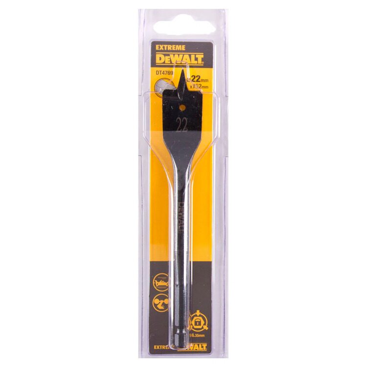 Сверло перьевое по дереву DeWALT "EXTREME" 22x152мм DT4769-QZ