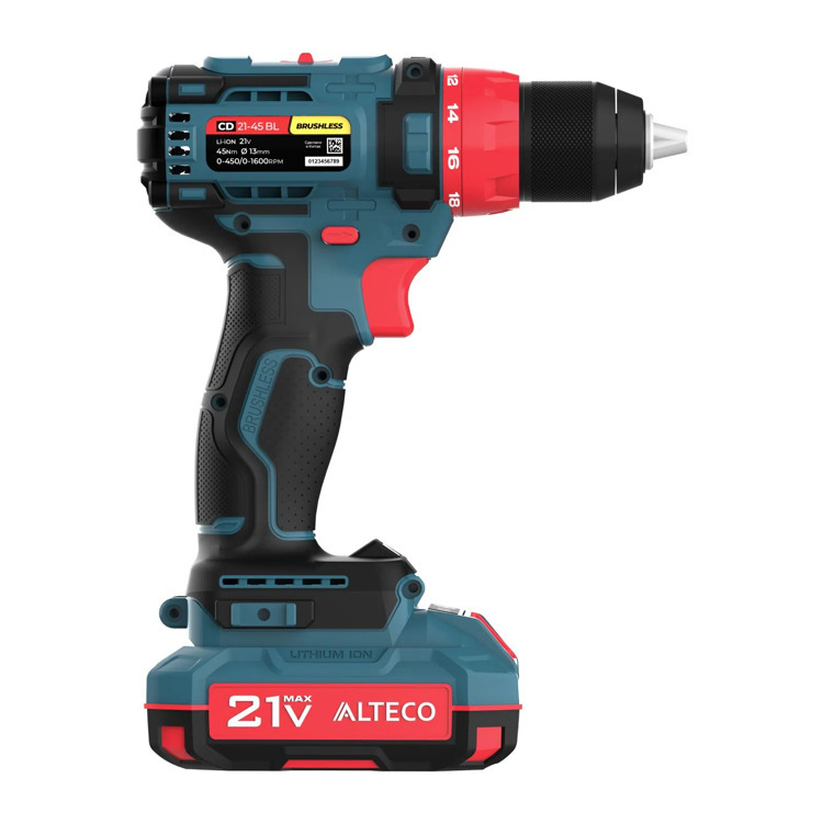 Бесщеточная аккумуляторная дрель-шуруповерт ALTECO CD 21-45 BL X2