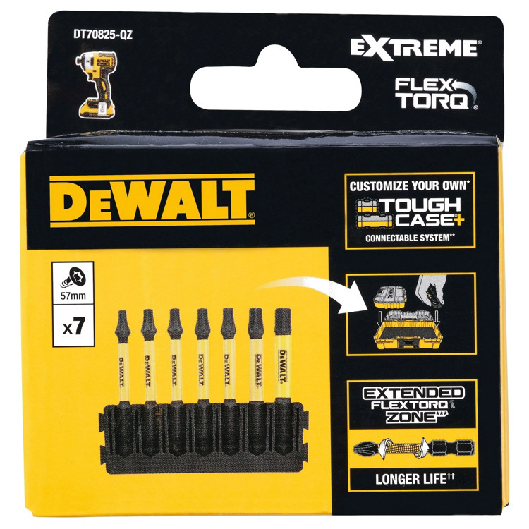 Набор бит DeWALT FLEXTORQ TX 57мм 7шт. DT70825-QZ