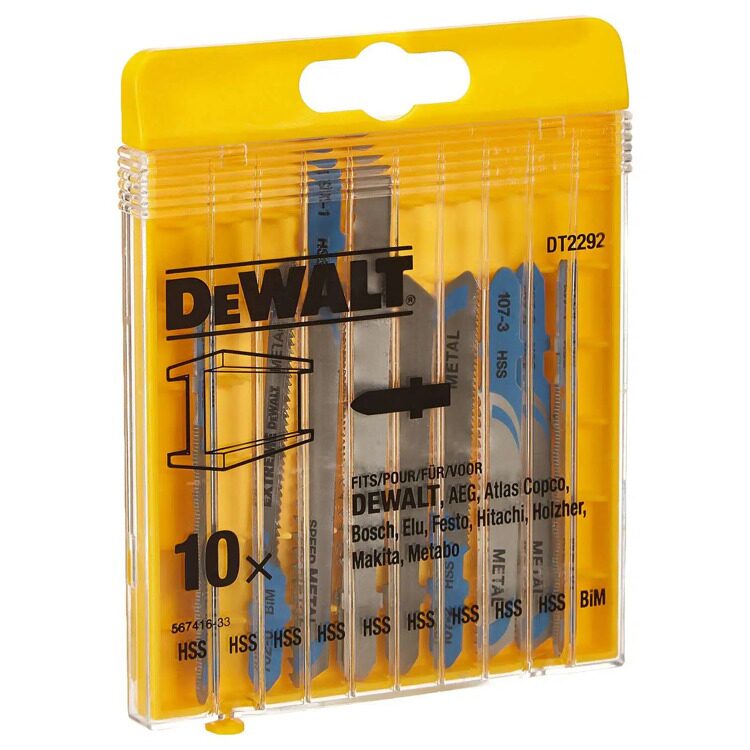 Набор полотен для электролобзиков по металлу DeWALT 10шт. DT2292-QZ