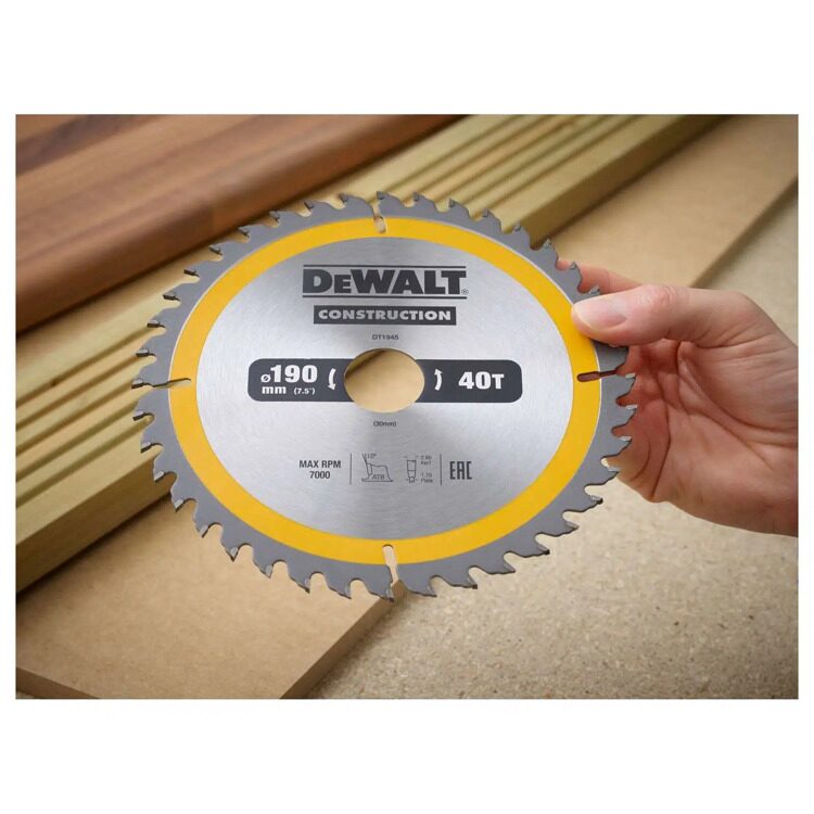 Диск пильный по дереву DeWALT "CONSTRUCTION" Т40 190х30мм DT1945-QZ