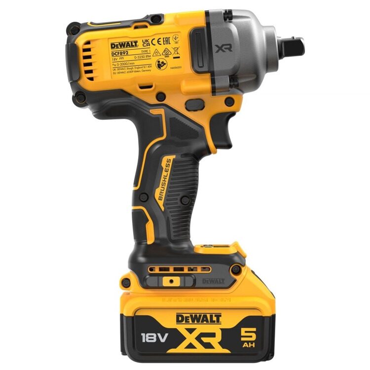 Гайковерт ударный аккумуляторный бесщёточный DeWALT DCF892P2T-QW